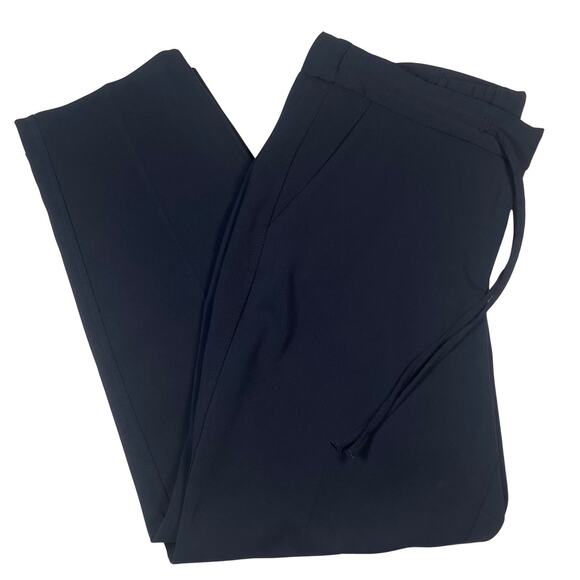 Talbots Pants Womens 10 Petite Navy Blue Stretch Drawstring Comfort Pockets - Picture 1 of 5